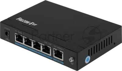 Коммутатор Falcon Eye FE-104POE-S, 4×100 Мбит/с PoE + 1×100 Мбит/с Uplink, неуправляемый