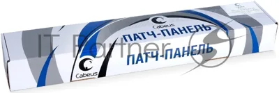 Патч-панель Cabeus PL-24-Cat.5e-Dual 19" (1U), 24 портов RJ-45, категория 5e, Dual IDC, с задним кабельным организатором