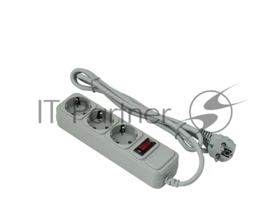 Сетевой фильтр ExeGate EX221177RUS SP-3-1.8G (3 розетки, 1.8 м, евровилка, серый)