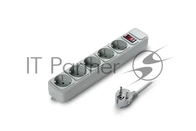Сетевой фильтр Exegate SP-5-1.8G (5 розеток, 1.8 м, евровилка, серый)