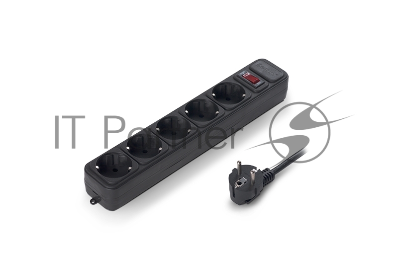 Сетевой фильтр ExeGate EX221188RUS SP-5-5B (5 розеток, 5 м, евровилка, черный)