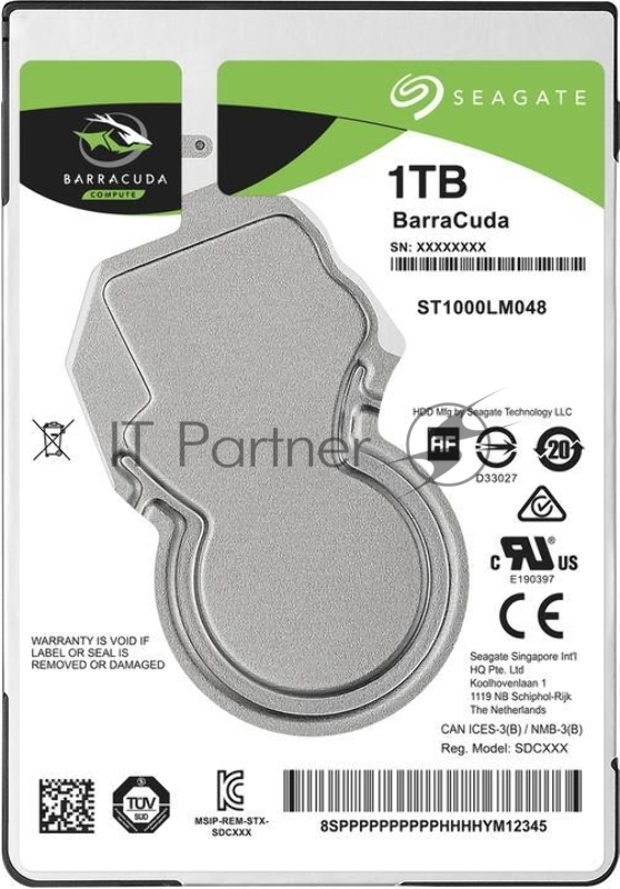 Жесткий диск HDD Seagate Barracuda 1Tb 5400rpm SATA 128Mb 2.5"