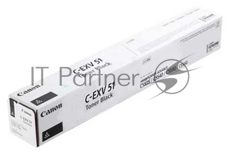 Картридж лазерный Canon C-EXV 51 черный (69 000 стр) для Canon imageRUNNER ADVANCE C5535/C5535i/C5540i/C5550i/C5560i