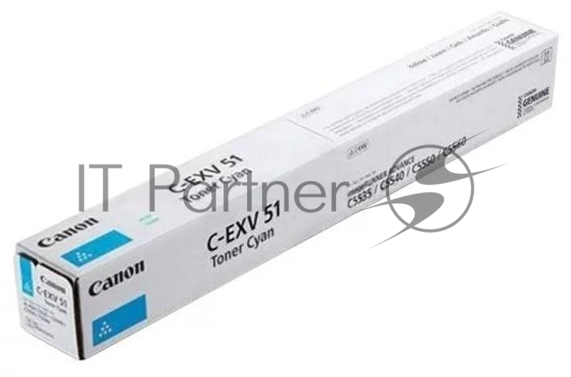 Картридж лазерный Canon C-EXV 51 голубой (60 000 стр.) для Canon imageRUNNER ADVANCE C5535, C5535i, C5540i, C5550i, C5560i