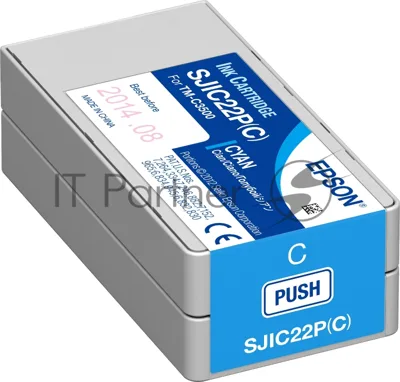 Картридж струйный SJIC22P голубой для Epson C3500