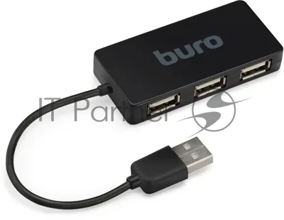 USB-концентратор Buro BU-HUB4-U2.0-Slim, USB, USB 4 порта, USB