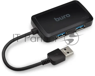 USB-концентратор Buro BU-HUB4-U3.0-S, USB 3.0, USB 4 порта, USB