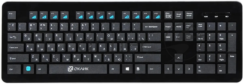Клавиатура Oklick 870S беспроводная, радиоканал, чёрный
