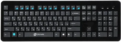 Клавиатура Oklick 870S беспроводная, радиоканал, чёрный