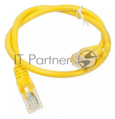Патч-корд LANMASTER UTP TWT-45-45-0.5-YL вилка RJ-45-вилка RJ-45 cat.5е 0.5м желтый ПВХ (уп.:1шт)