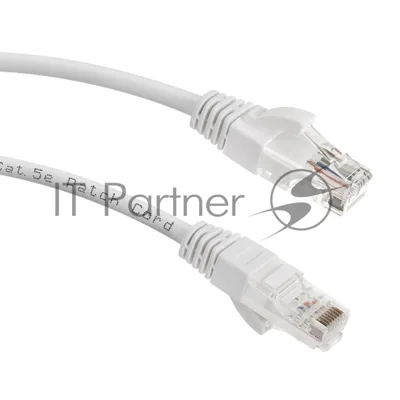 Патч-корд LANMASTER UTP LAN-PC45/U5E-1.0-WH вилка RJ-45-вилка RJ-45 cat.5е 1м белый LSZH (уп.:1шт)
