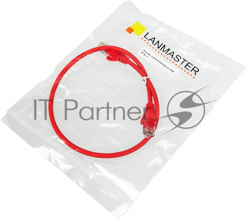 Патч-корд Lanmaster utp LAN-PC45/U5E-0.5-RD вилка RJ-45-вилка RJ-45 кат.5е 0.5м красный LSZH (уп.:1шт)