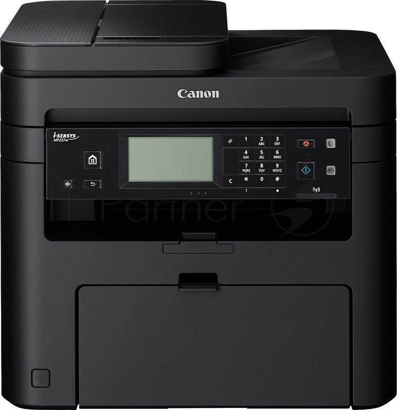 МФУ лазерное Canon i-Sensys MF237W (1418C105/1418C121/1418C122/1418C169/1418C161/1418C113/1418С030/1418C031), A4, ч/б, печ. до 23 стр/мин., 1200 x 1200 dpi (печать) 600x600dpi (скан.), USB, RJ-45, Wi-Fi