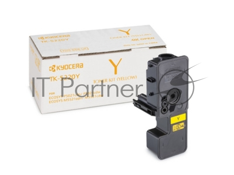 Картридж лазерный Kyocera TK-5220Y (1T02R9ANL1) желтый для P5021cdn/cdw, P5026cdn/cdw, M5521cdn/cdw, 1200 стр.