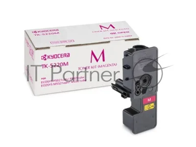 Картридж лазерный Kyocera TK-5220M (1T02R9BNL1) пурпурный для P5021cdn/cdw, P5026cdn/cdw, M5521cdn/cdw, 1200 стр.