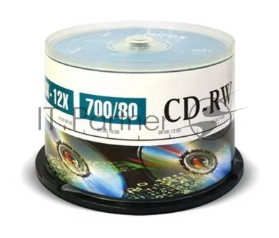 Диск CD-RW Mirex 700 Mb, 12х, Cake Box (50), (50/300)