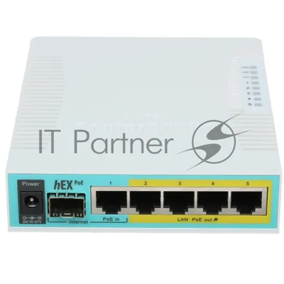 Маршрутизатор MikroTik RB960PGS hEX PoE, 5×1 Гбит/с + 1×1 Гбит/с SFP, управляемый