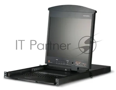 Квм консоль ATEN 8P CAT5 HIGH DENSITY DUAL RAIL LCD OVER
