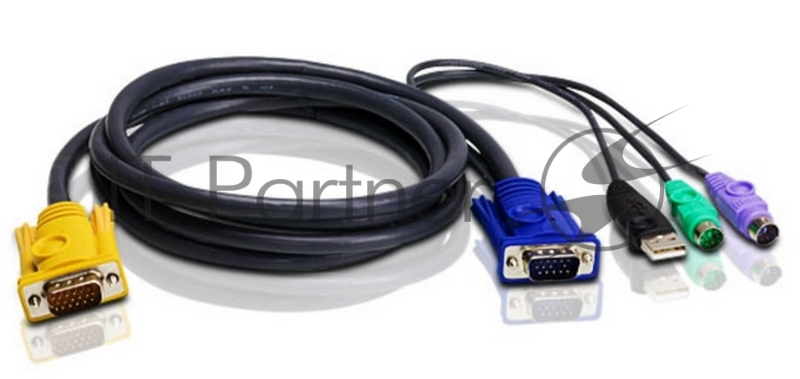 Кабель ATEN USB-PS/2 HYBRID CABLE.; 3M*2L-5303UP