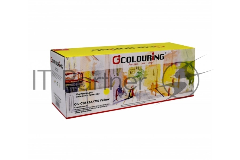 Картридж лазерный Colouring CG-CB542A/716 желтый (1400 стр.) для принтеров HP Color LaserJet CP1210/CP1215/CP1510/CP1518/CM1300/1312/Canon Color Shot LBP 5050/5970/5975/MF-8030/8040/8050