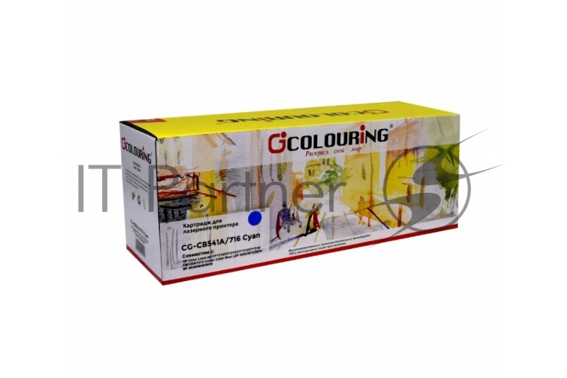 Картридж лазерный Colouring CG-CB541A/716 Голубой (1400 стр.) для принтеров HP Color LaserJet CP1210/CP1215/CP1510/CP1518/CM1300/1312/Canon Color Shot LBP 5050/5970/5975/MF-8030/8040/8050
