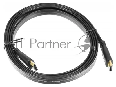 Кабель аудио-видео Buro Flat HDMI (m)/HDMI (m) 2м. черный