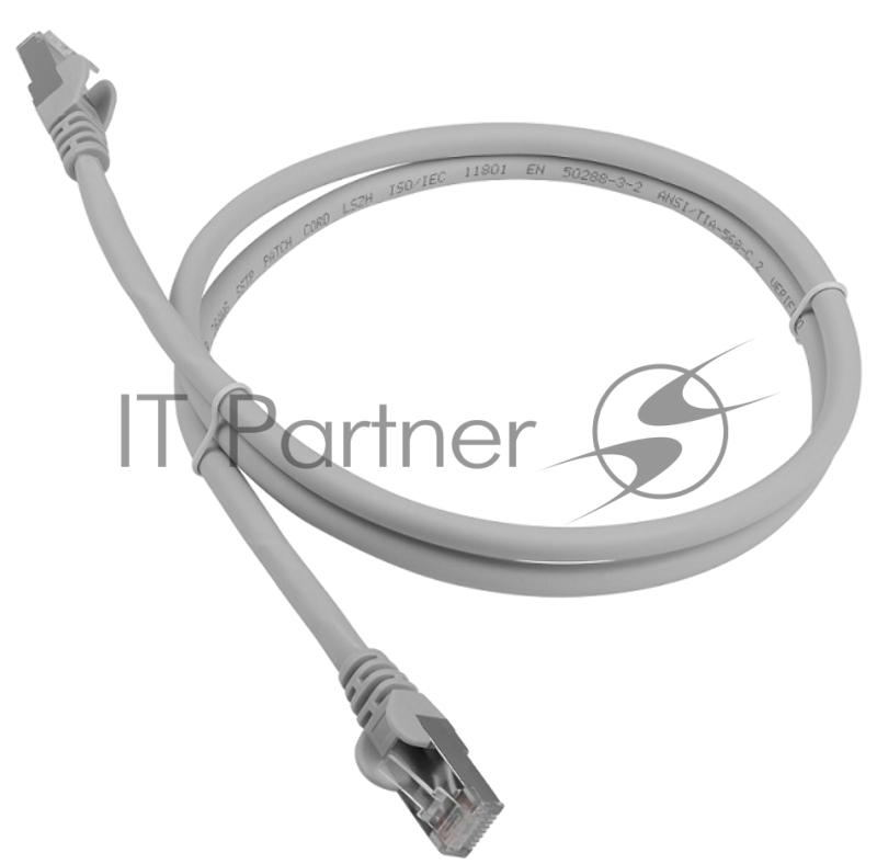 Патч-корд LANMASTER FTP LAN-PC45/S6A-5.0-GY вилка RJ-45-вилка RJ-45 Cat.6А 5м серый LSZH (уп.:1шт)