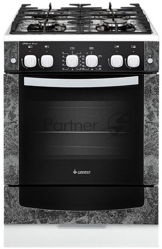 Плита газовая Gefest ПГ 6500-02 0113 черный, конфорок 4 шт, духовка 52 л, 60 см x 85 см x 60 см