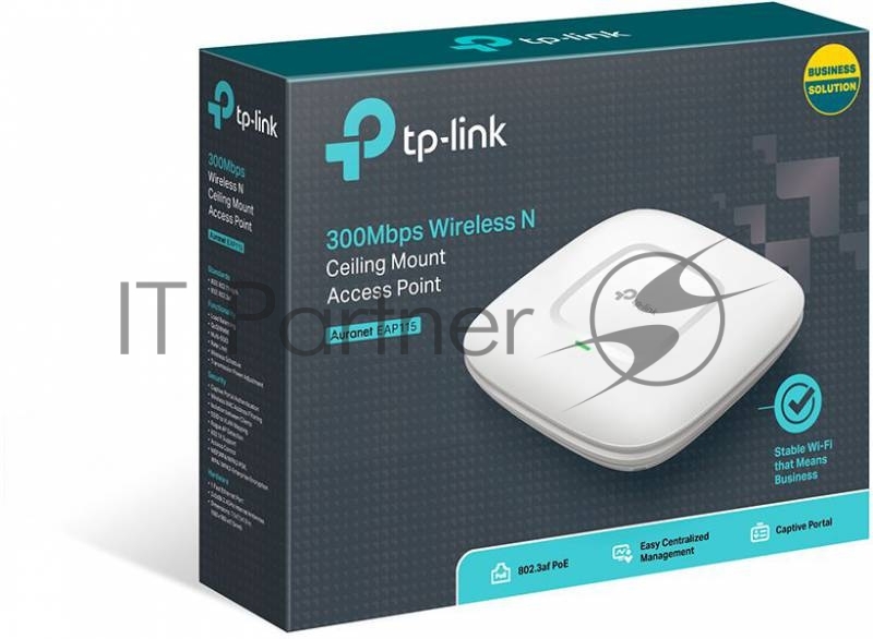 Беспроводная потолочная точка доступа серии N TP-Link SMB EAP115 скорость до 300 Мбит/с