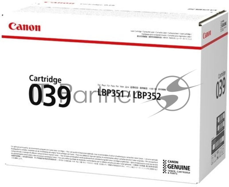 Картридж лазерный Canon Cartridge 039BK (0287C001) черный (11000 стр.) для Canon LBP351x/352x