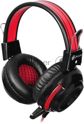 Проводные наушники Oklick HS-G300 черный/красный, полноразмерные, Jack 3.5 мм