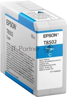 Картридж струйный Epson T8502 (C13T850200) голубой (80 мл.) для SureColor SC-P800