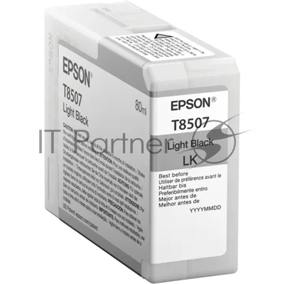 Картридж струйный Epson T8507 серый (80 мл) для SureColor SC-P800