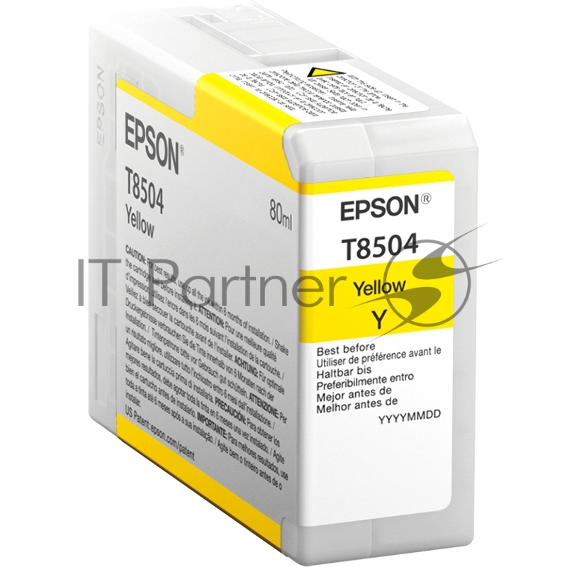 Картридж струйный Epson T8504 желтый (80 мл.) для SureColor SC-P800