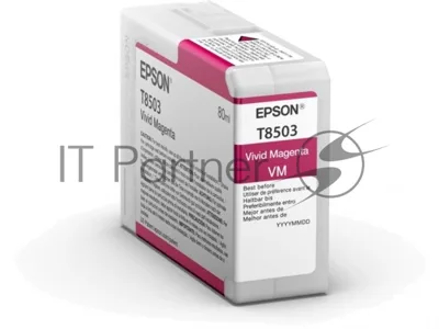 Картридж струйный Epson T8503 пурпурный (80 мл.) для SureColor SC-P800