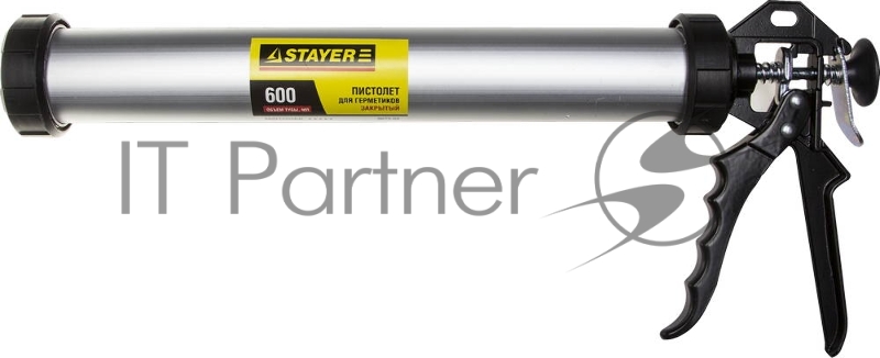 Пистолет STAYER "PROFI" 0673-60 закрытый, для туб, алюминиевый корпус, 600мл