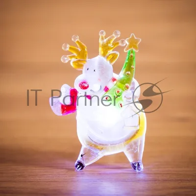Новогодние светоукрашения Фигура Neon-night светодиодная на присоске "Олень", RGB