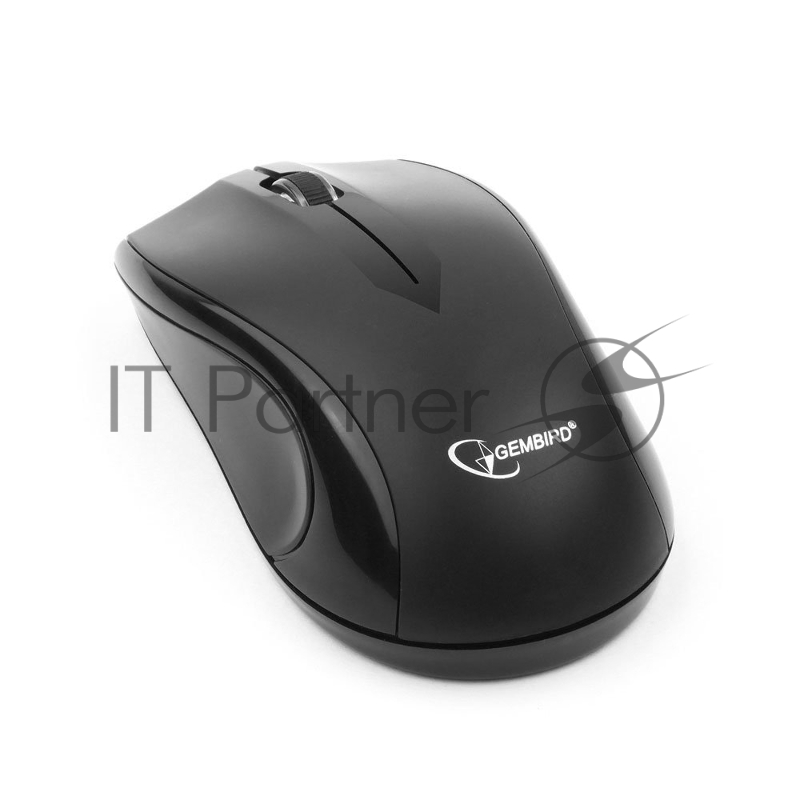 Мышь беспроводная Gembird MUSW-320 черный, 1000 dpi, радиоканал, USB, кнопки - 3