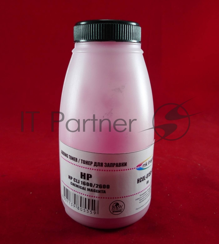 Тонер HP CLJ 1600/2600 Magenta, химический (фл. 80г) B&W Premium (Mitsubishi) фас. России