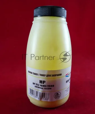 Тонер HP CLJ 1600/2600 Yellow, химический (фл. 80г) B&W Premium (Mitsubishi) фас. России