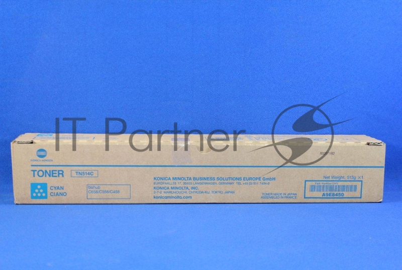 Тонер-картридж Konica-Minolta bizhub C458/558/658 синий TN-514C (o)