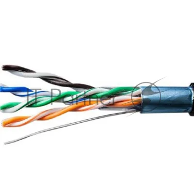 Кабель витая пара F/UTP cat.5e 4х2х24AWG solid CU PE Outdoor Standard черный