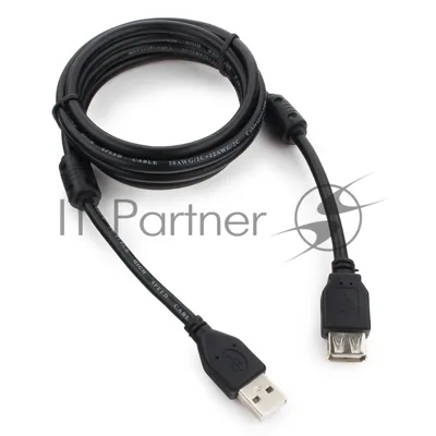 Кабель Cablexpert USB2.0 Pro CCF2-USB2-AMAF-6, AM/AF, 1.8м, экран, 2феррит.кольца, черный, пакет