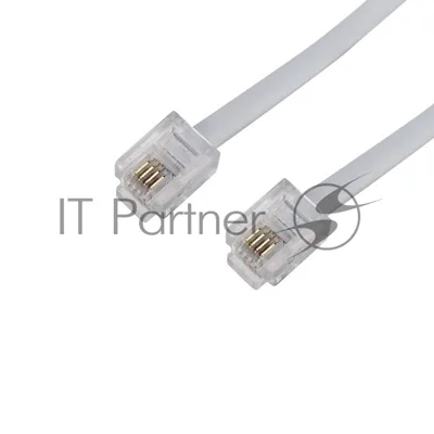 Кабель Rexant Телефонный удлинитель 15М белый