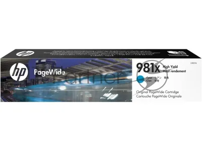 Картридж струйный HP 981X голубой увеличенной емкости для HP Color PageWide Ent Flow MFP 586, 566 10 000 стр.