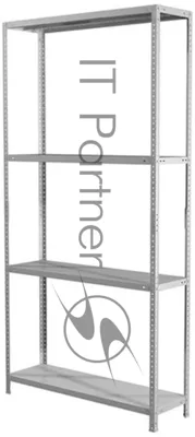 Металлические стеллажи Стеллаж MS 200KD/100x30/4 (Размеры внешние (ВхШхГ) 2000х1000х300 мм, 4 полки, с разборной стойкой)