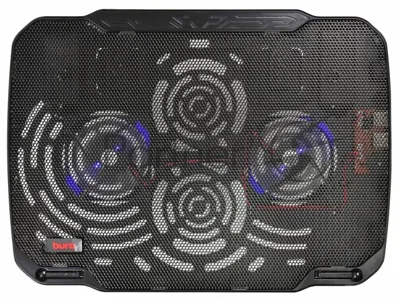 Подставка Buro BU-LCP156-B208 15.6"355x260x21мм 2xUSB 2x 80ммFAN 560г металлическая сетка/пластик черный