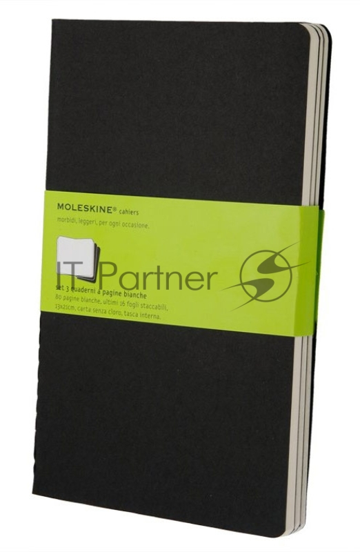 Блокнот Moleskine CAHIER JOURNAL XLarge 190х250 мм, обложка картон, 120 страниц, нелинованный, черный (3 шт)