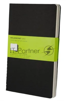 Блокнот Moleskine CAHIER JOURNAL XLarge 190х250 мм, обложка картон, 120 страниц, нелинованный, черный (3 шт)