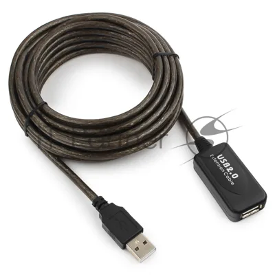 Кабель-удлинитель USB2.0 активный Gembird/Cablexpert UAE-01-5M, AM/AF, 5м